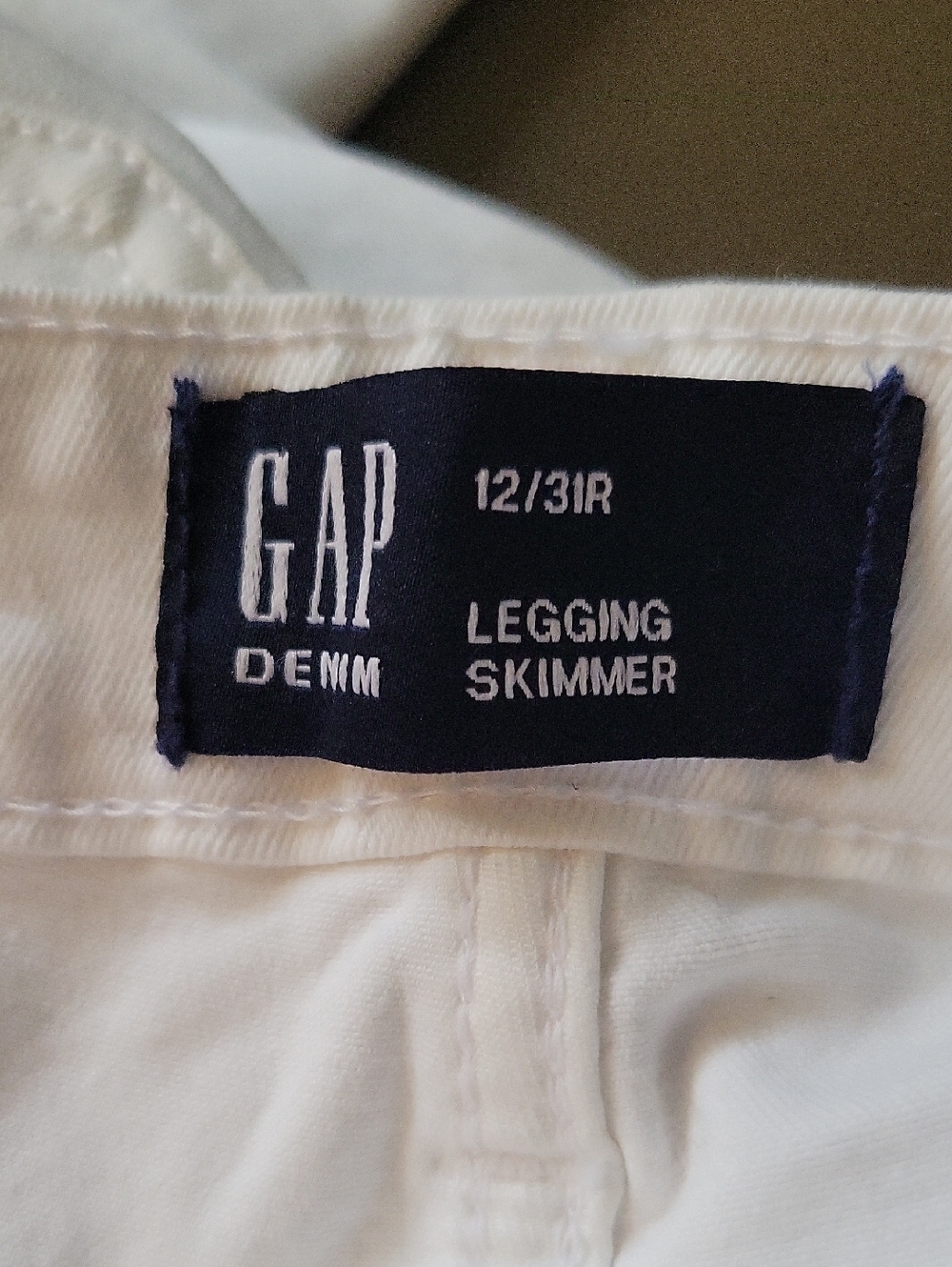 NWT Gap Denim White Legging Skimmer Super Skinny Midrise Jeans White Stretch 12 - Picture 8 of 10